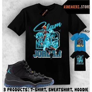 Shirt Match Aj 11 Gamma Blue Matching Tee Mj Icon 23 Slam T-Shirt